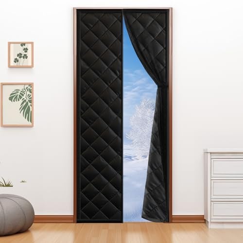 Homealexa Magnetic Thermal Insulated Door Curtain for 36"x 82" Doors, Heavy-Duty Oxford Fabric Door Cover for Heat Insulation, Magnetic Closure Blanket for Doorway to Keep Warm in Winter Cool in Summer - Image 1