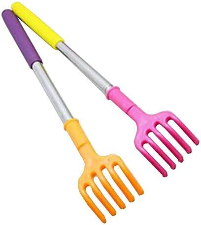 Qaoquda Qaoquda Back Scratcher 2 Pcs Portable Stainless Steel Extendable Telescopic Plastic Backscratcher Color Random - Image 1