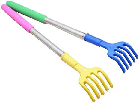 Qaoquda Qaoquda Back Scratcher 2 Pcs Portable Stainless Steel Extendable Telescopic Plastic Backscratcher Color Random - Image 2