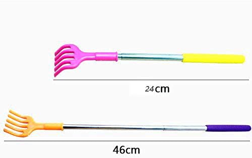 Qaoquda Qaoquda Back Scratcher 2 Pcs Portable Stainless Steel Extendable Telescopic Plastic Backscratcher Color Random - Image 4