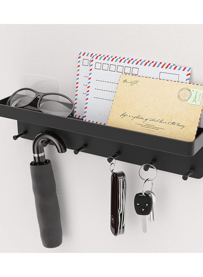 Entrance Key Storage Rack Non Perforated Door Back Wall Clothes Hanging Rack Umbrella Rack Kitchen and Bathroom Storage  - Image 3