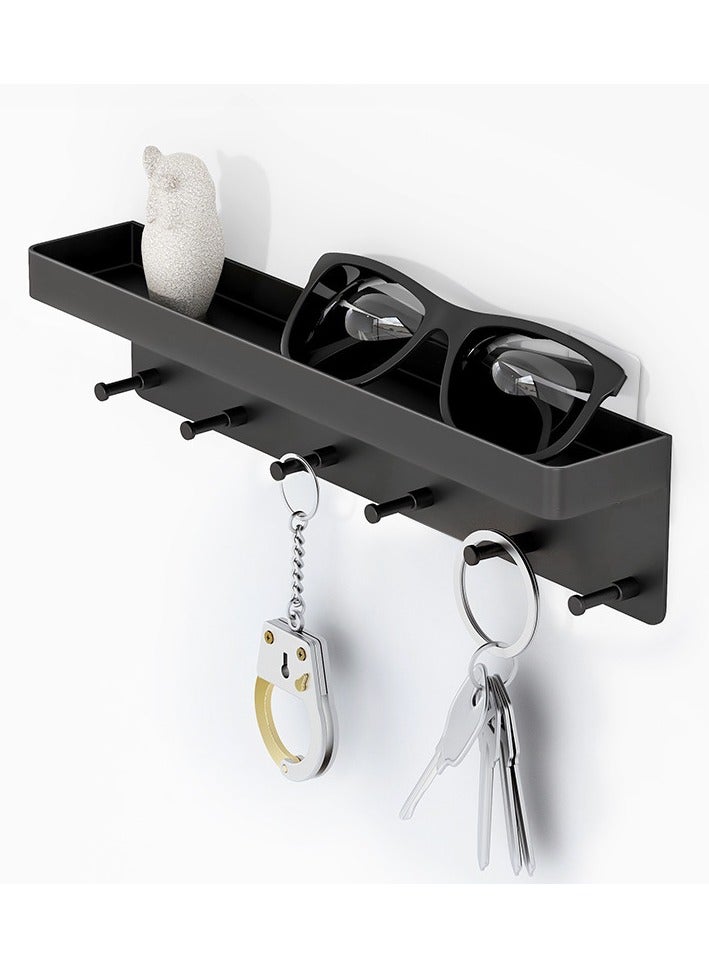 Entrance Key Storage Rack Non Perforated Door Back Wall Clothes Hanging Rack Umbrella Rack Kitchen and Bathroom Storage  - Image 2