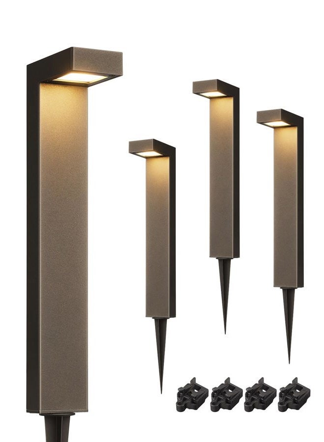 EDISHINE Low Voltage Landscape Lights, 3.2W 85LM 3000K 50,000Hrs Electric LED Pathway Light Wired, Waterproof Outdoor Landscape Lighting & Accessories, Modern Aluminum Housing for Driveway Garden - Image 1