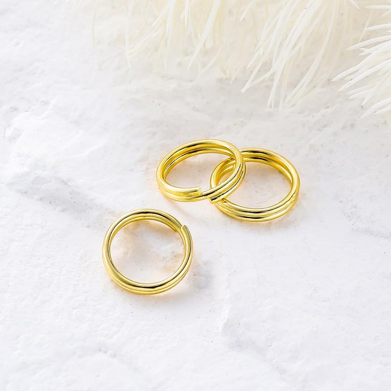 ZoloAJay 200pcs 12mm Mini Split Jump Ring with Double Loops Small Round Metal Golden Key Rings Connectors for Making Handwork Charms Pendants Key Chains Ornaments DIY Crafts Accessories - Image 5