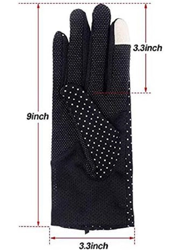 Generic - Women's cotton driving gloves with a black dotted design, suitable for all women - Image 1
