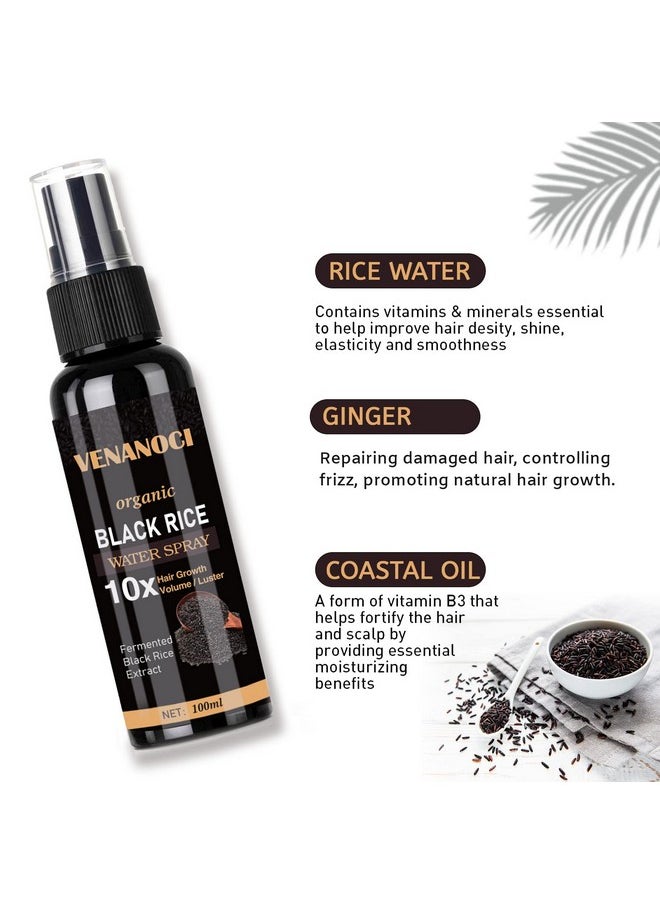 Venanoci - Hair Growth Serum, Rice Water Spray For Women & Men Treatment For Hair Loss, Damaged Dry Hair, Hair Regrowth For Thicker Longer Fuller Hair With Castor Oil Ginger - Image 1