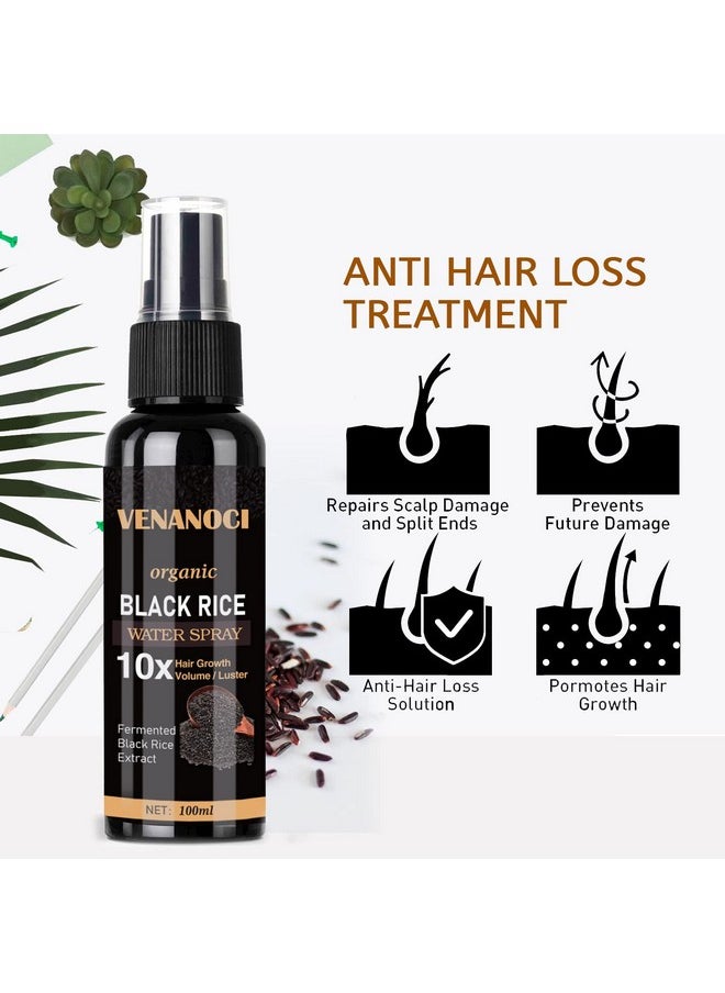 Venanoci - Hair Growth Serum, Rice Water Spray For Women & Men Treatment For Hair Loss, Damaged Dry Hair, Hair Regrowth For Thicker Longer Fuller Hair With Castor Oil Ginger - Image 1