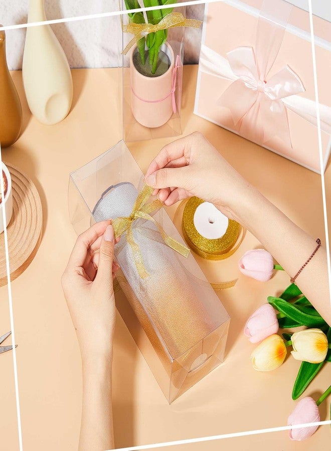 Beeveer 50 Pcs Mug Gift Boxes Clear Tumblers Packaging Box with Ribbon for Sublimation Tumblers Compatible with Stanley 11oz 12oz 15oz 20oz 30oz 40oz(3.3 x 3.3 x 9.8 Inch) - Image 4
