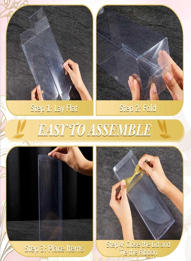 Beeveer 50 Pcs Mug Gift Boxes Clear Tumblers Packaging Box with Ribbon for Sublimation Tumblers Compatible with Stanley 11oz 12oz 15oz 20oz 30oz 40oz(3.3 x 3.3 x 9.8 Inch) - Image 3