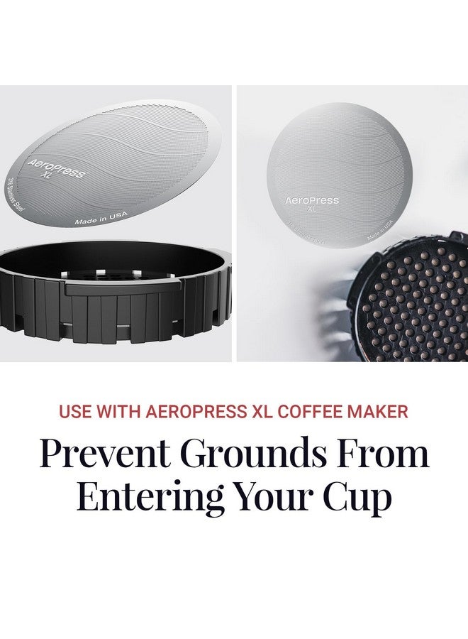AeroPress فلتر ستانلس ستيل قابل لإعادة الاستخدام AeroPress XL، فلتر معدني AeroPress، فلتر ستانلس ستيل 316 الممتاز لصانعة القهوة AeroPress XL، قابل للغسل، صديق للبيئة، عبوة واحدة، فلتر واحد - Image 3