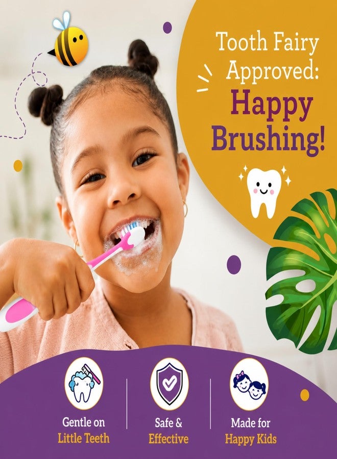 Maxi Dolls Junior Toothbrush for Kids, Soft Bristle Toothbrush for Toddlers & Children, BPA-Free, Fun Designs to Spark Joy, Improve Dental Health, Multicolour, Pack 6 - Image 4