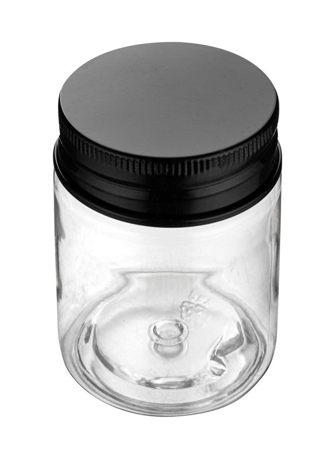Restaurantware RW Base 2 Ounce Candy Jars, 10 Durable Kitchen Storage Containers - Round, Airtight Seal, Clear Plastic Snack Jars With Black Aluminum Lids, For Table Display, Or Candy Buffet - Restaurantware - Image 2