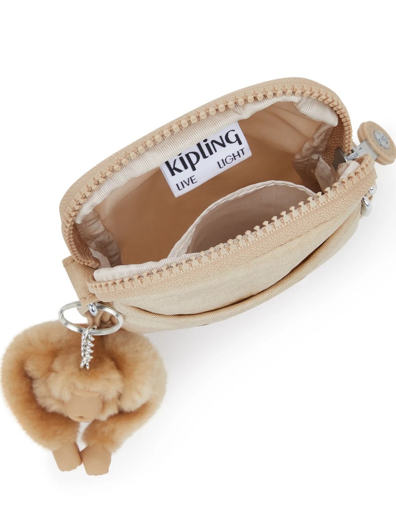kipling Tally Phone Bag - Sparkled Beige - Image 3