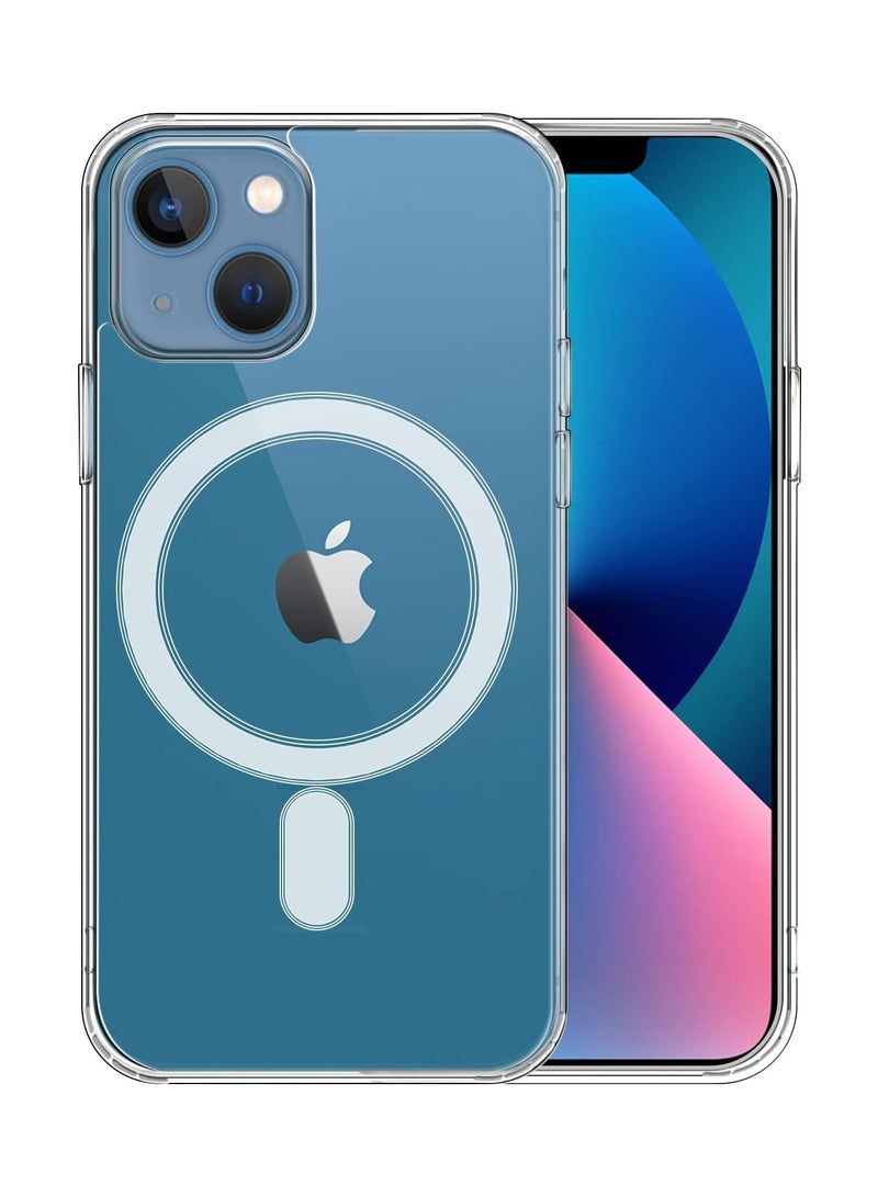 ENMAC Compatible with iPhone 13 clear Phone Case, Ultra-Thin Anti-Fall Anti-Scratch Anti-Yellow Silicone Protective Cover, for Magsafe Charger, Transparent(6.1 inch) - Image 1