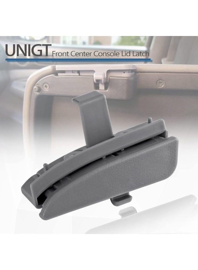 UNIGT Rear Center Console Lid Latch Compatible with 2005-2012 Toyota Tacoma Interior Armrest Console Latch Replacement #58910AD030B0 – Gray 41042 - Image 2