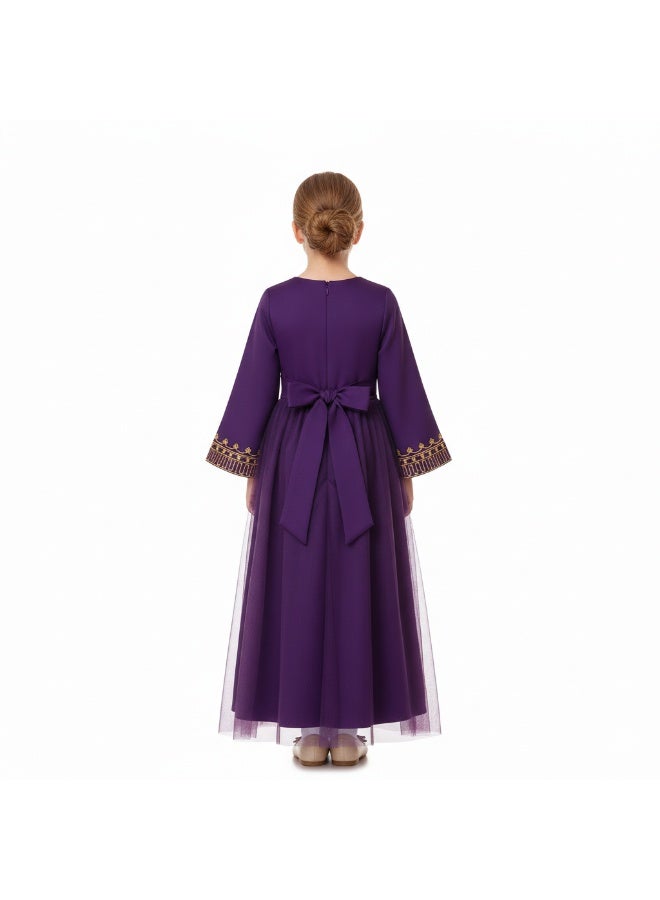 D'Daniela D' Daniela - Purple Majesty Abaya Dress - Dark Purple - Image 3