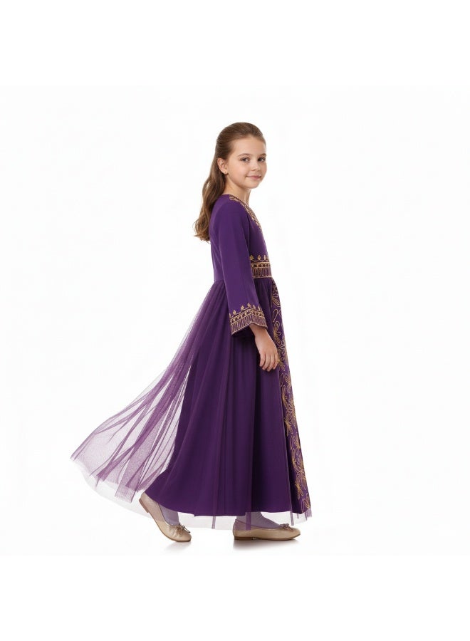 D'Daniela D' Daniela - Purple Majesty Abaya Dress - Dark Purple - Image 4