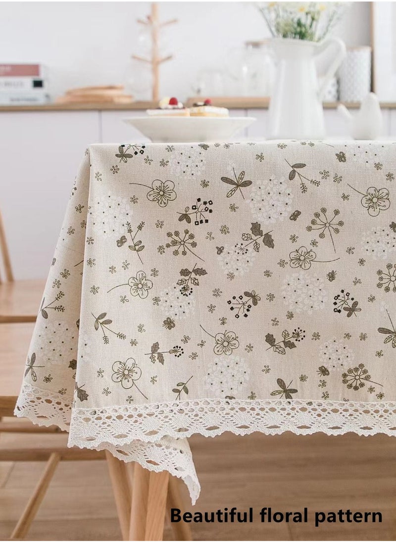 1-Piece European Pastoral Style Dandelion Printing Lacework Tablecloth/Rectangular Table Cover Cotton and Linen Beige/Grey/White 140 x 200 Centimeter - pzsku/ZFCA0AAF10B72AD0262A6Z/45/_/1683285298/aec5c56b-cae1-4b4a-819d-3089edec7999