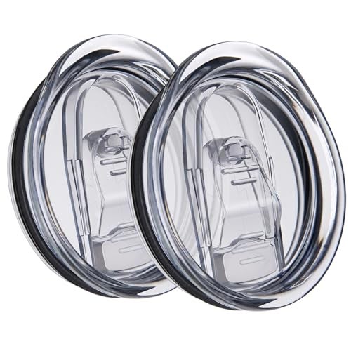 ORJ 2 PCS 20 Ounce Tumbler Lid For Skinny Tumbler Lid Replacement,Splash Resistant Silicone Sliding Cup Covers for 2.64 IN Mouth Tumbler Cooler (20 oz Tumbler Lids X 2pcs) - Image 1