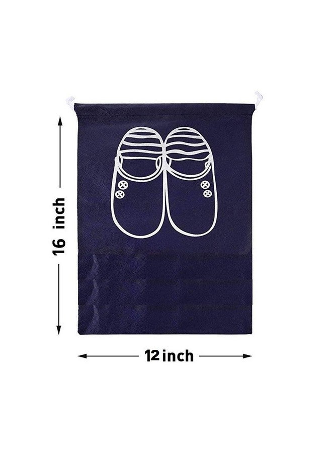 Lify حقائب أحذية سفر محمولة من ليفي - منظم أحذية - حقائب تخزين موفرة للمساحة - أزرق مائي، أزرق داكن، أخضر، رمادي، برتقالي ووردي 16 × 12 بوصة - عبوة مكونة من 6 قطع - Image 4