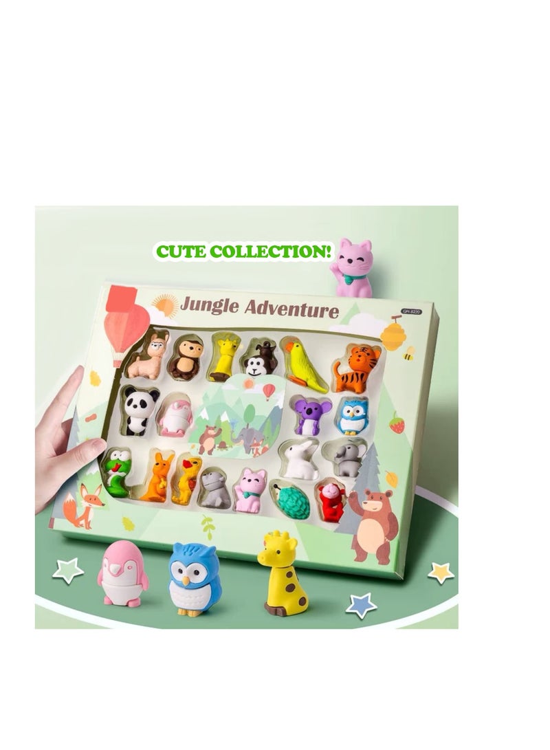 KASTWAVE 11 PCS Erasers for Kids,  Mini Animal Eraser, Novelty Erasers, Pencil Erasers, Perfect for School, Parties, and Gifts - Image 5