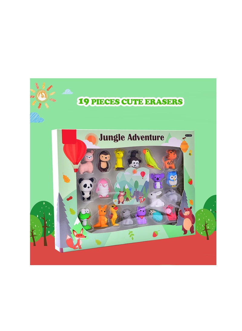 KASTWAVE 11 PCS Erasers for Kids,  Mini Animal Eraser, Novelty Erasers, Pencil Erasers, Perfect for School, Parties, and Gifts - Image 2