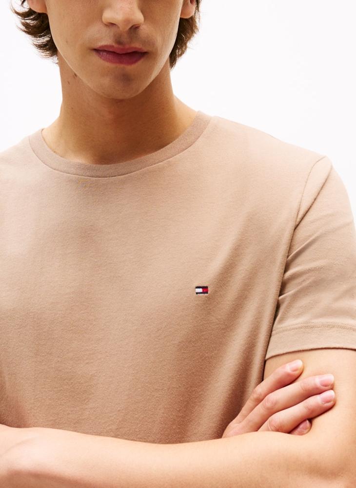 تومي هيلفيغر تيشيرت بياقة دائرية وتطريز علم - Image 3