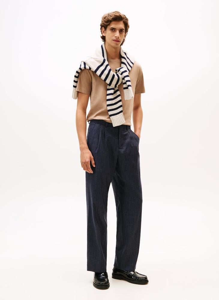 تومي هيلفيغر تيشيرت بياقة دائرية وتطريز علم - Image 4