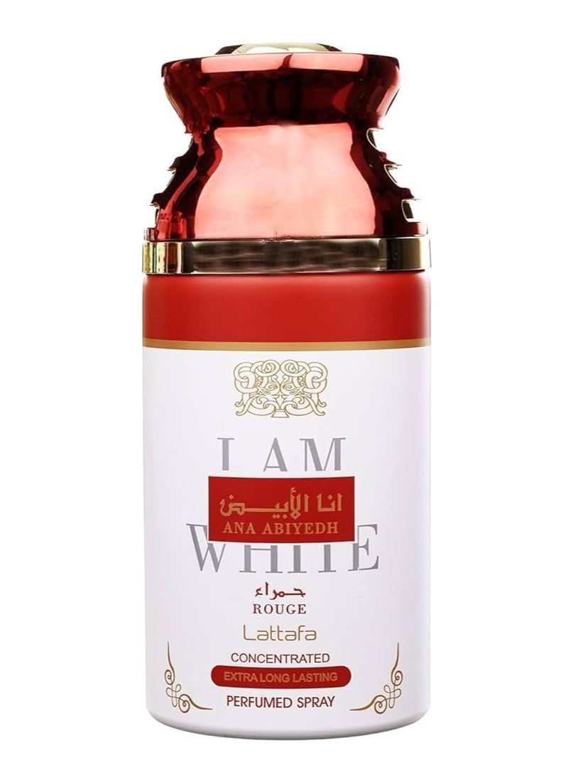 Lattafa Ana Abyad in Red Bottle Perfumed Spray for women- 250 ml 