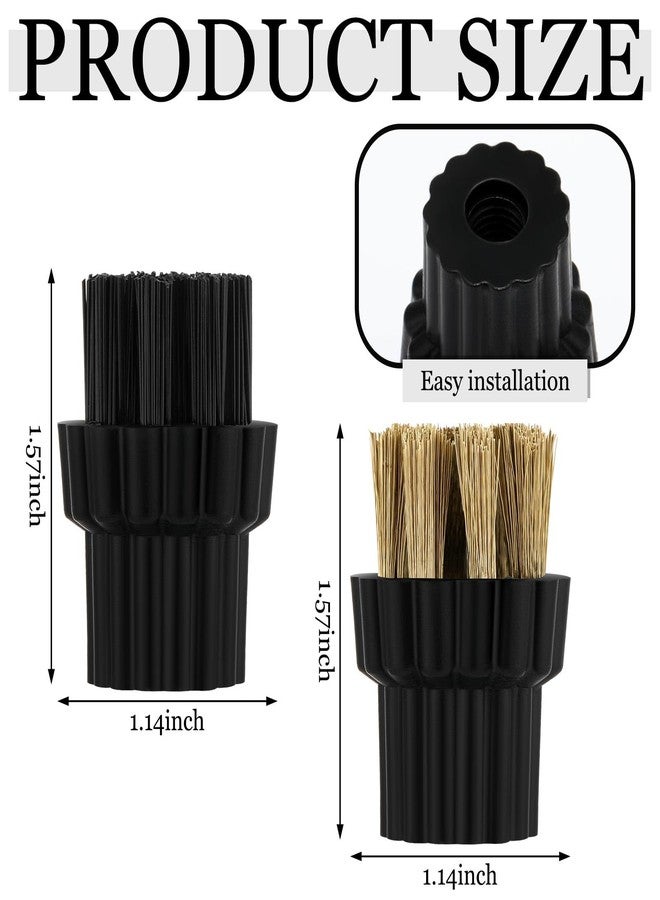 Honeydak 20 Pcs M8 Steam Cleaner Brush Head Steamer Replacement Attachments for Hard Surface 10 Pack Nylon and 10 Pack Brass Brush Head Bulk Steam Cleaner Accessories Mop Parts - Image 2