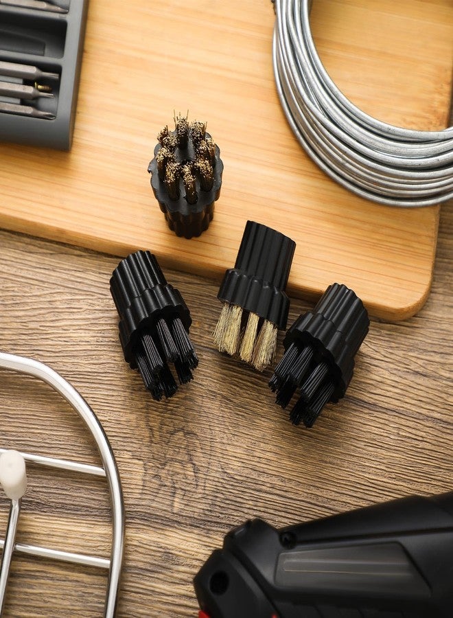 Honeydak 20 Pcs M8 Steam Cleaner Brush Head Steamer Replacement Attachments for Hard Surface 10 Pack Nylon and 10 Pack Brass Brush Head Bulk Steam Cleaner Accessories Mop Parts - Image 5