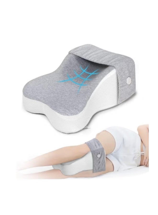 KIIUMI memory foam leg pillow, Real Knee Pillow for Side Sleepers Separates The Knees for More Comfort Semicircle Round Shape Leg Pillows for Sleeping Promote Sleeping  - Image 1