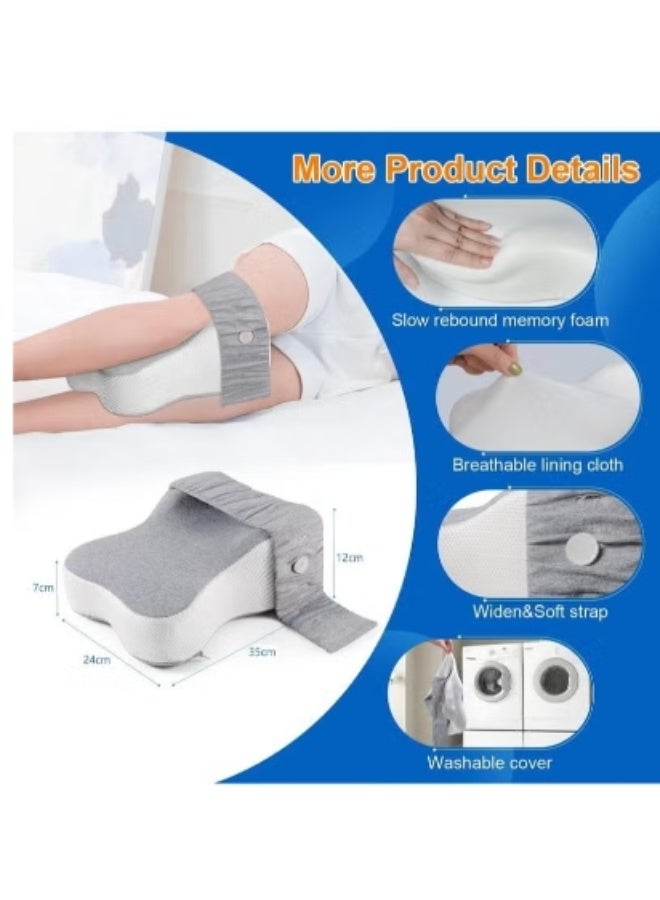 KIIUMI memory foam leg pillow, Real Knee Pillow for Side Sleepers Separates The Knees for More Comfort Semicircle Round Shape Leg Pillows for Sleeping Promote Sleeping  - Image 3