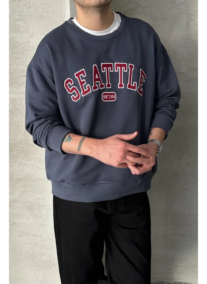 HYMAN Men's Seattle Printed Oversize Sweatshirt