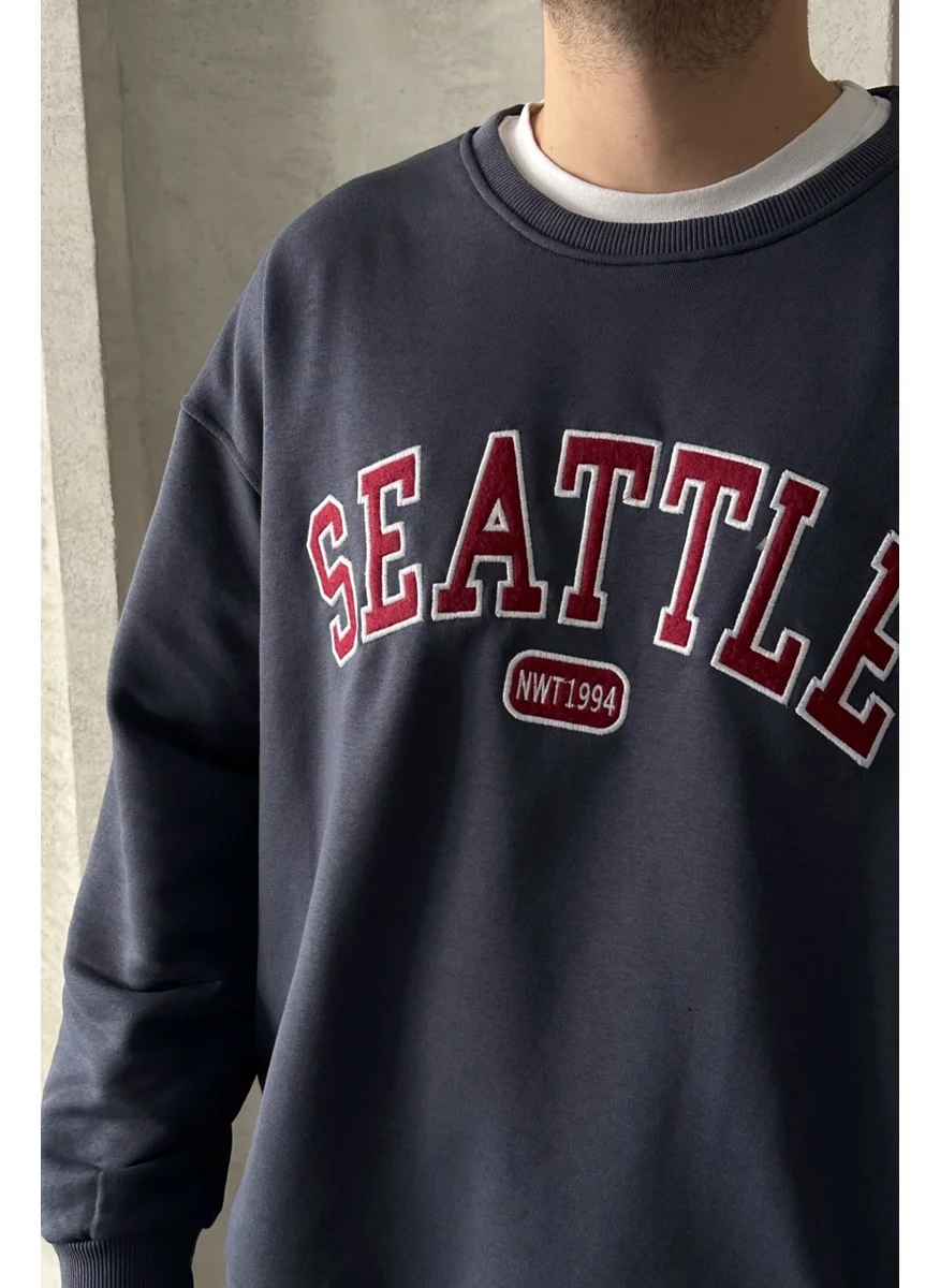 HYMAN Men's Seattle Printed Oversize Sweatshirt