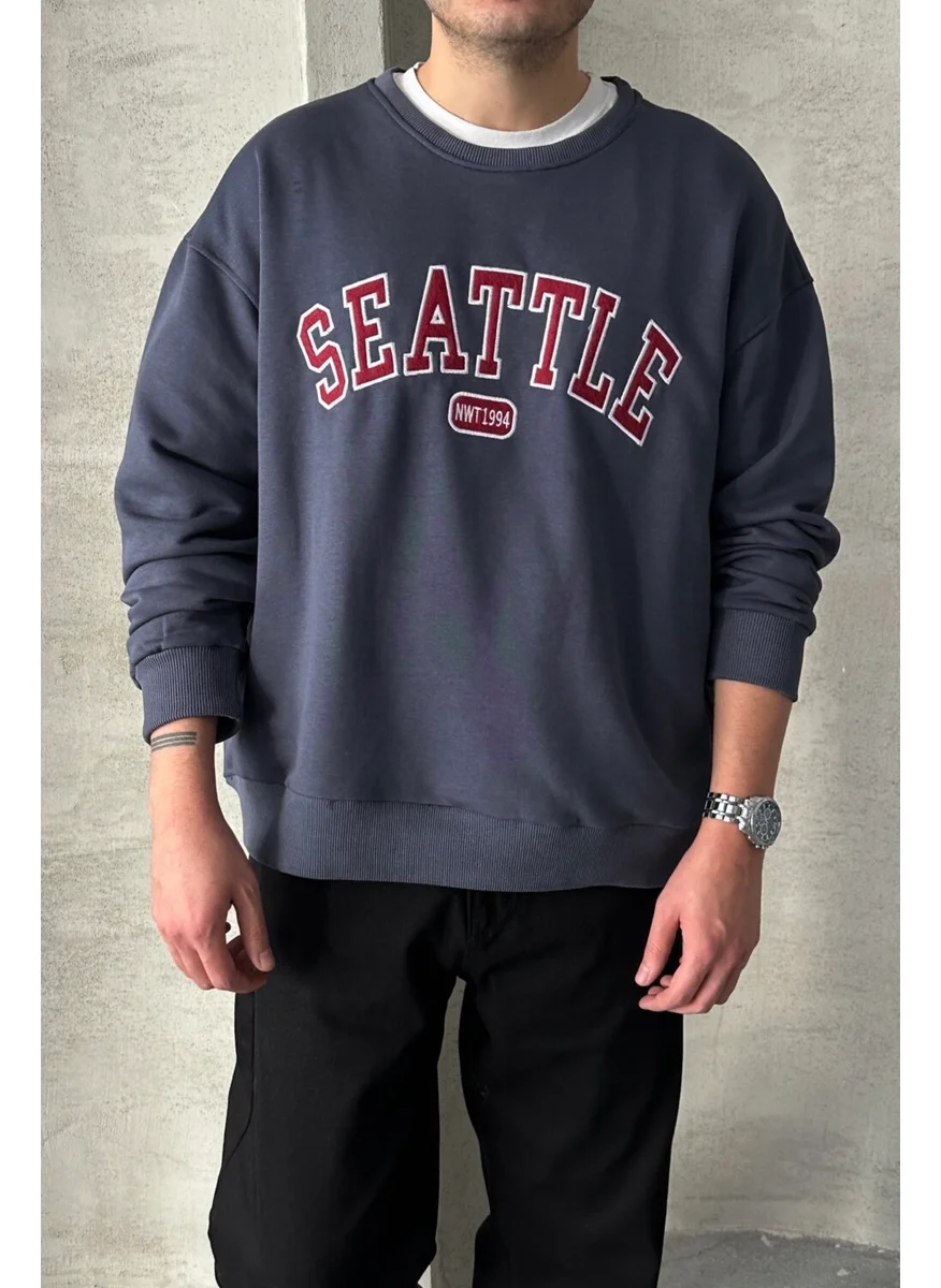 HYMAN Men's Seattle Printed Oversize Sweatshirt