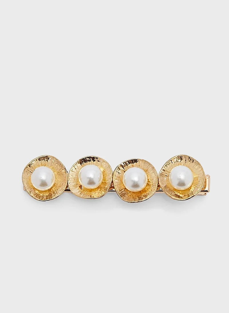 ELLA Pearl And Metal Hair Clip