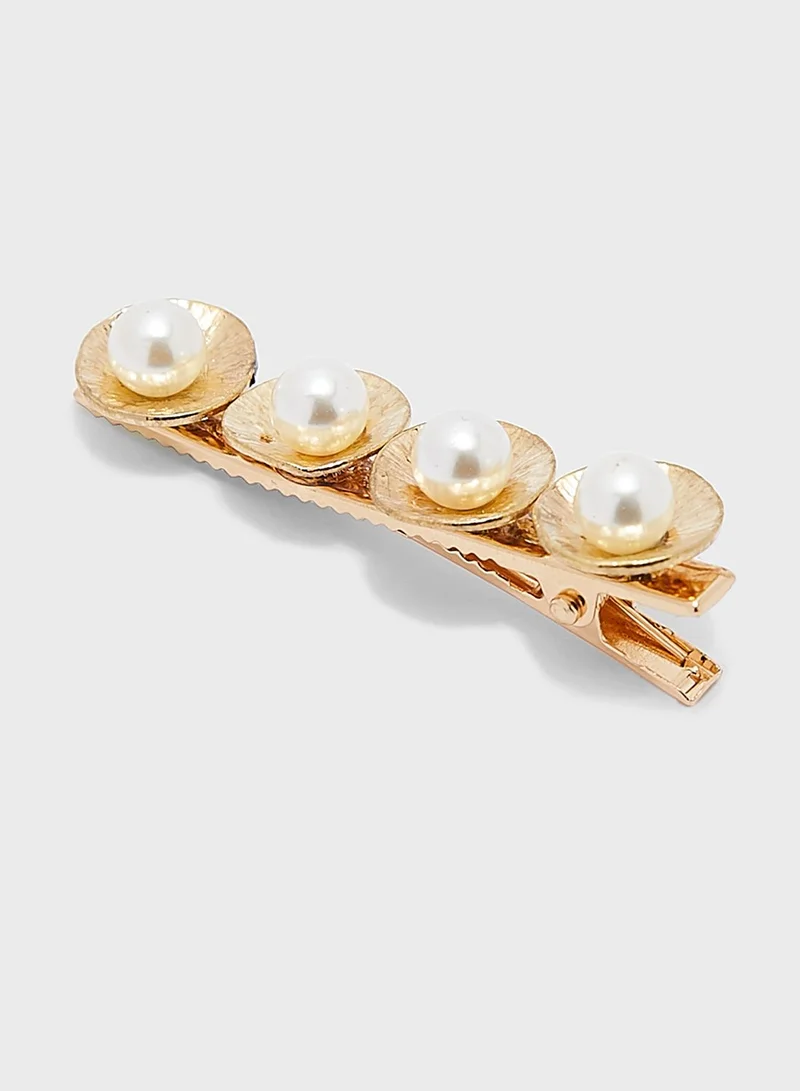 ELLA Pearl And Metal Hair Clip