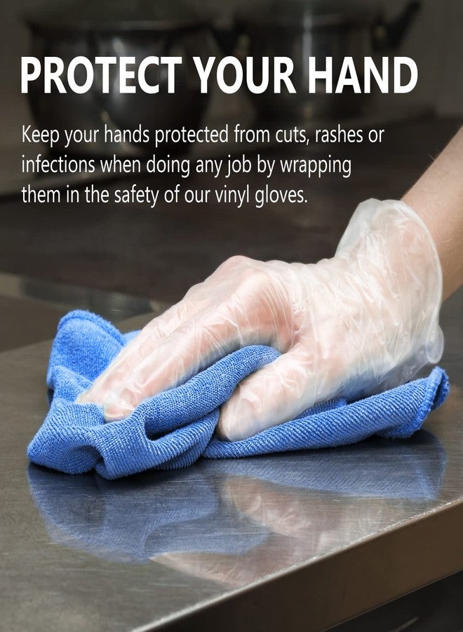 squish Disposable Gloves,Clear Vinyl Gloves Latex Free Powder-Free Glove Cleaning Health Gloves for Kitchen Cooking Cleaning Food Handling, 100PCS/Box, X-Large - Image 4