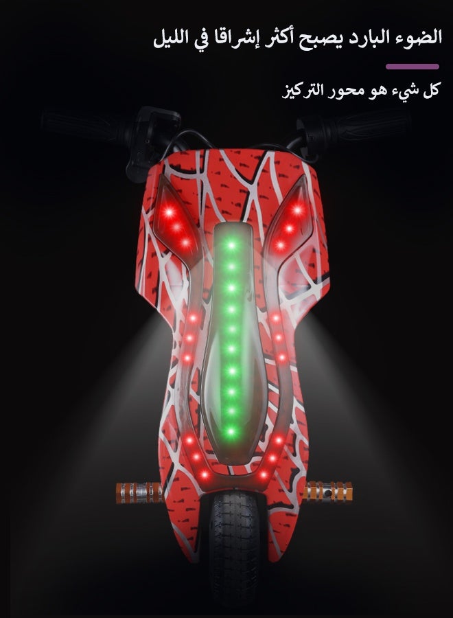 36V High-Power Mini Electric Drift Scooter with 360° Rotating Wheels, Bluetooth, LED Lights & Protective Gear for Kids & Teens - Image 3