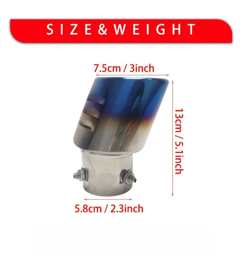 Silvery And Black 2.3 Inch Diameter Stainless Steel Exhaust Tip With Oval Slotted Design And Mesh For Single Outlet Use For Motorcycle Performance And Style - Image 5