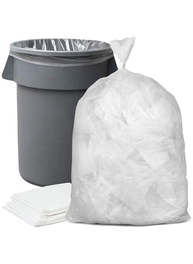 SNH Packing Garbage Bag Clear 95x120cm Biodegradable Trash Bags Compostable Kitchen Bin Liners Vest Handy Trash Bags For Home Office Trash Can Grocery Bag Trash Plastic Bag Pack Of 20 Pieces  - Image 1