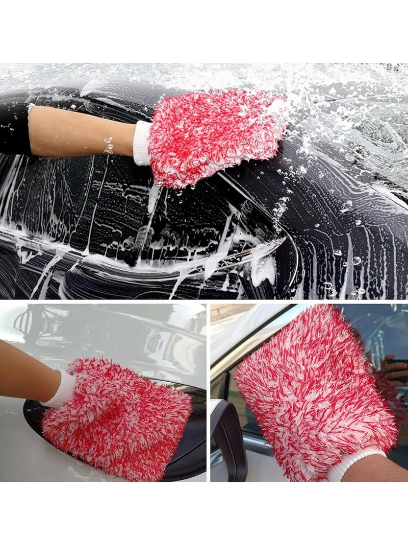 Car Wash Mitt 3 Pcs Double Sided Car Wash Gloves Car Washing Kit Quick Dry Car Mitt Soft Absorbent and Anti Scratch Cleaning Gloves for Car Cleaning Household Cleaning Red - pzsku/ZFCA123BA72B433F115C4Z/45/_/1734598351/4a384328-a2ba-4ed7-af14-ba34b2d780fa