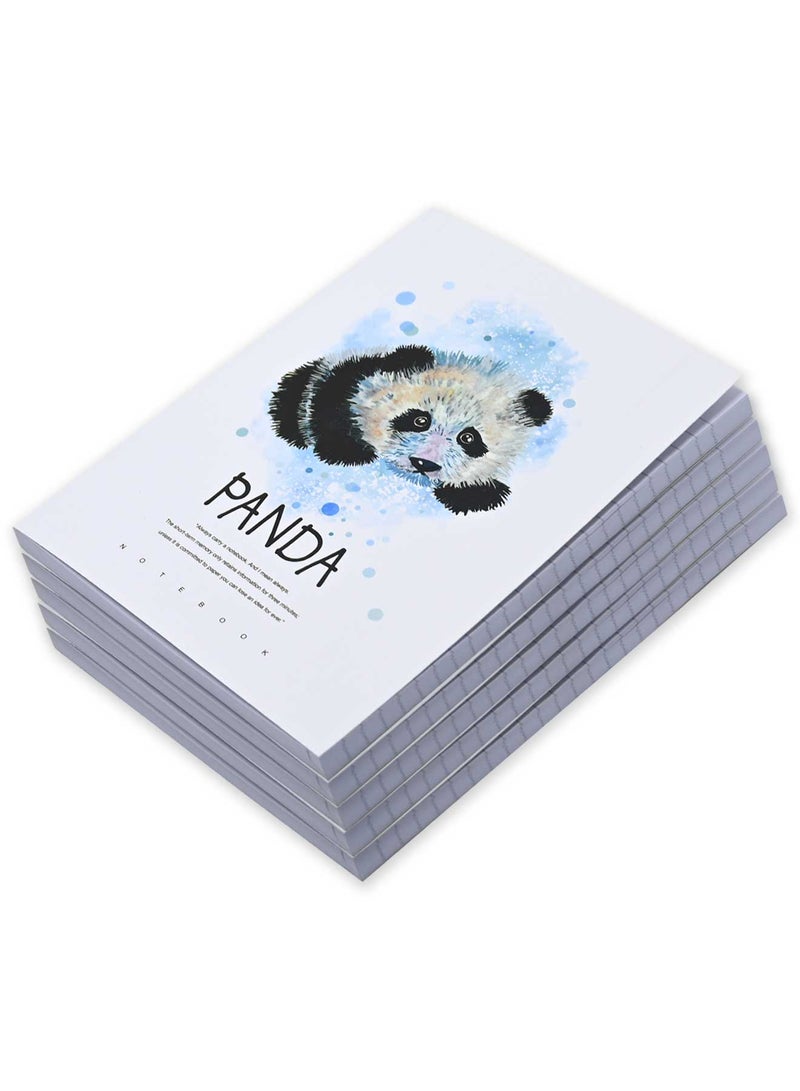 FIS Pack Of 5 Soft Cover Notebook, 96 Sheets A5 Panda Design 6 -FSNBSCA596-PAN6 - Image 3