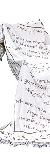 Manual Woodworker Manual 46 X 60-Inch Throw with Fringe, Amazing Grace - Image 2