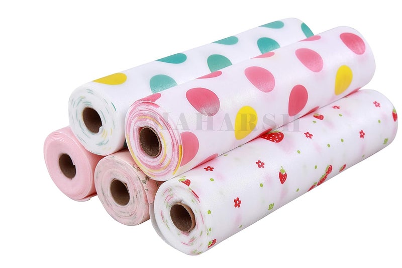 Maharsh ENT. Set of 3 Rolls Printing Antibacterial Cabinet Plastic Foam Household Wardrobe Moisture Drawer Pad Waterproof Non-Slip Paper Kitchen Cupboard Liners Roll Mat, 30x300 cm (Multicolour) - Image 2