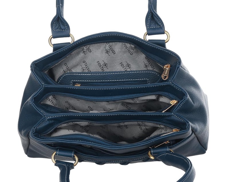 Fostelo Women's Maria Satchel Tote Handbag for Women | Ladies Purse | Stylish Shoulder Bag | Gift For Women - Image 5