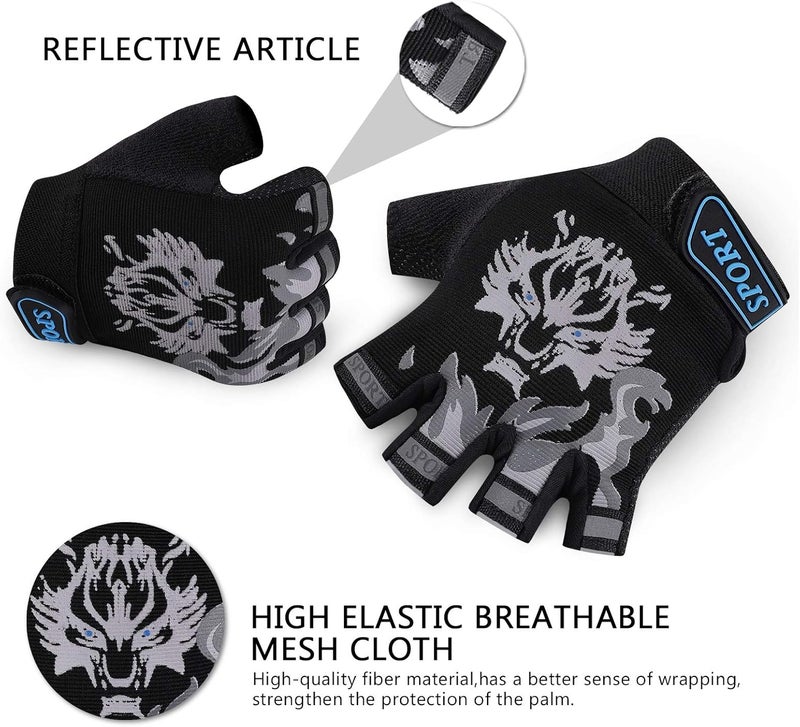 accmor Kids Fishing Gloves, Kids Sport Cycling Gloves for Cycling Camping Fishing Outdoor Sports - Image 3