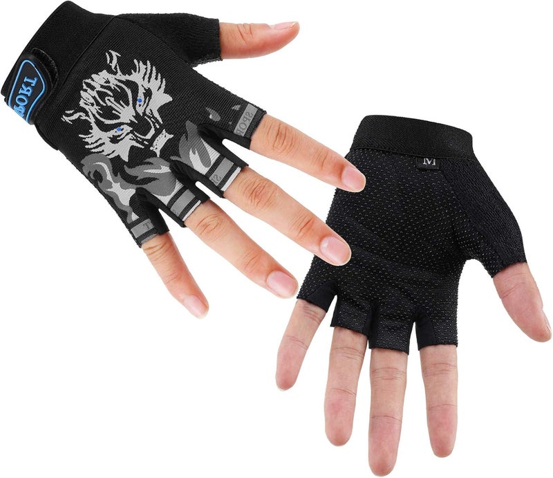 accmor Kids Fishing Gloves, Kids Sport Cycling Gloves for Cycling Camping Fishing Outdoor Sports - Image 2