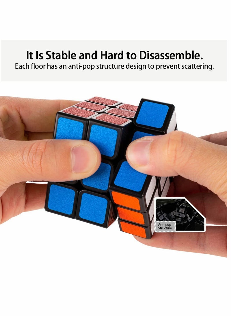 KASTWAVE Rubix Cube Speed Cube Smooth Turning Magic Cube 3 3 3 Brain Teaser Puzzle Cube Sticker (2.2 inches) - Image 3
